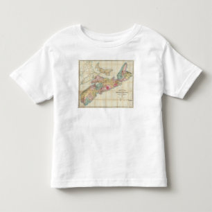 T-shirt Pour Les Tous Petits Carte de Mackinlay de la province de la Nouvelle-É