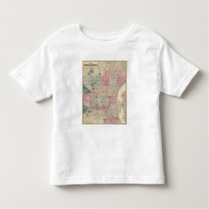 T-shirt Pour Les Tous Petits Carte de Philadelphie, Pennsylvanie