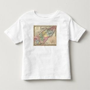T-shirt Pour Les Tous Petits Carte de Pocohontas, comtés de Greenbrier