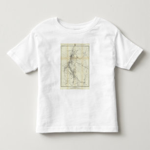 T-shirt Pour Les Tous Petits Carte d'ensemble de secteur de Washoe