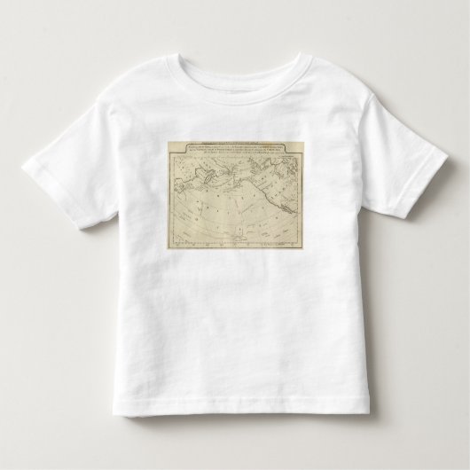 T-shirt Pour Les Tous Petits Carte des découvertes faites par le cuisinier et (Devant)