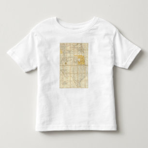 T-shirt Pour Les Tous Petits Carte des états du Kansas et du Texas