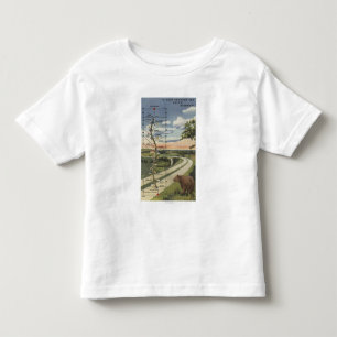 T-shirt Pour Les Tous Petits Carte détaillée "de la route rêveuse "