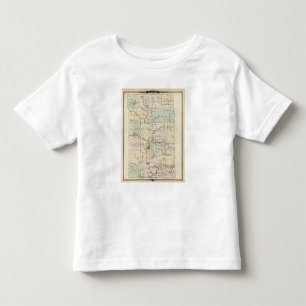 T-shirt Pour Les Tous Petits Carte du comté de Dunn, état du Wisconsin