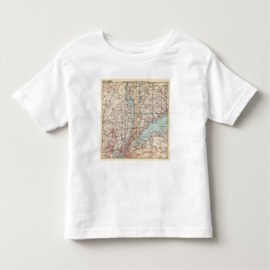 T-shirt Pour Les Tous Petits Carte du comté de Westchester, New York (Devant)