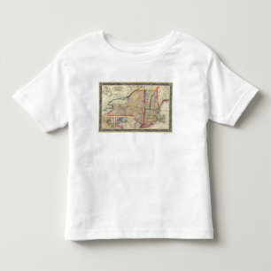T-shirt Pour Les Tous Petits Carte du comté des états de New York