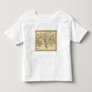 T-shirt Pour Les Tous Petits Carte du monde avec les routes maritimes des