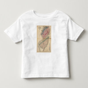 T-shirt Pour Les Tous Petits Carte géologique de New Jersey