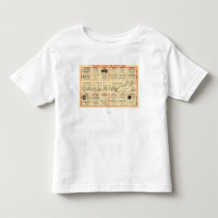 T-shirt Pour Les Tous Petits Carte occidentale de GuidePanoramic d'itinéraire
