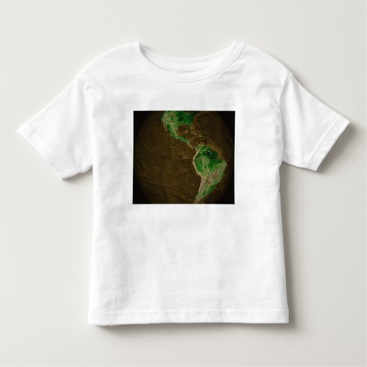 T-shirt Pour Les Tous Petits Carte topographique de la Terre (Devant)