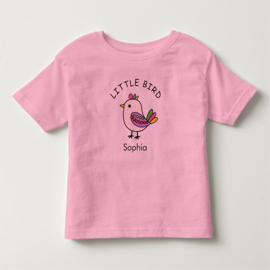 T-shirt Pour Les Tous Petits CARTOON LITTLE BIRD personalize this template (Devant)