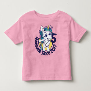 T-shirt Pour Les Tous Petits CARTOON UNICORN D'ANNIVERSAIRE customisé