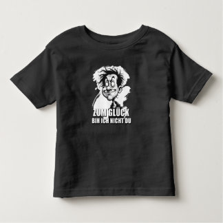 T-shirt Pour Les Tous Petits Cartoonkunst mit „Zum Glück…“-Zitat