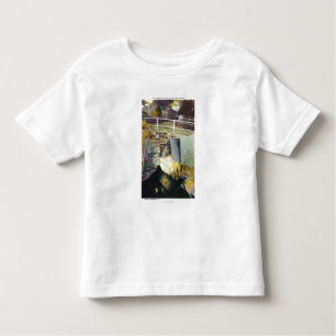 T-shirt Pour Les Tous Petits Cascade d'or et vue naturelle de pont