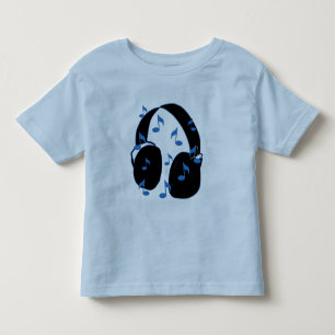 T-shirt Pour Les Tous Petits Casque avec les notes musicales pour le bébé dan