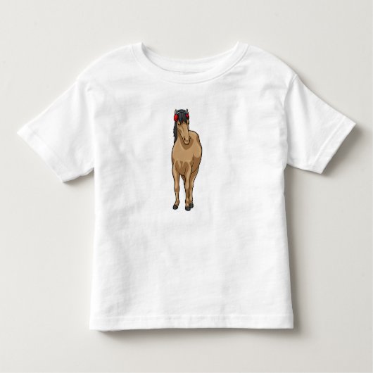 T-shirt Pour Les Tous Petits Casque de musique à cheval (Devant)