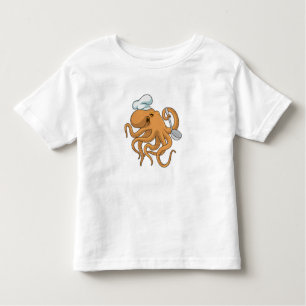T-shirt Pour Les Tous Petits Casquette chef Octopus Cook