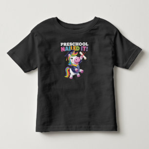 T-shirt Pour Les Tous Petits Casquette de remise des diplômes de licorne présco