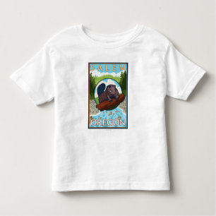 T-shirt Pour Les Tous Petits Castor et rivière - Salem, Orégon