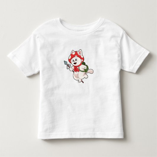 T-shirt Pour Les Tous Petits Cat as Mushroom picker with Mushroom (Devant)