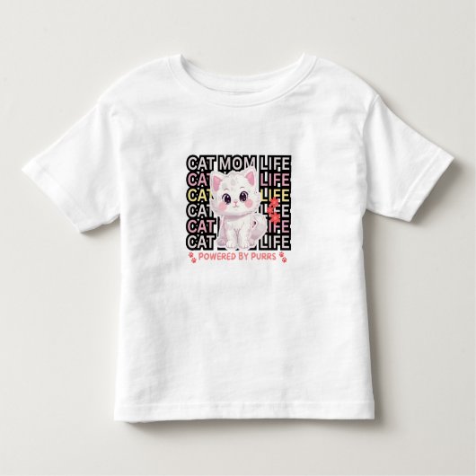 T-shirt Pour Les Tous Petits Cat Mom Life funny (Devant)