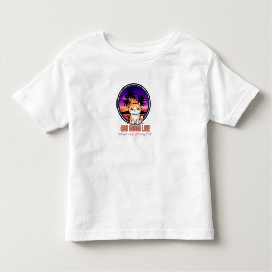 T-shirt Pour Les Tous Petits Cat Mom Life funny (Devant)