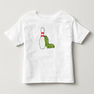 T-shirt Pour Les Tous Petits caterpillar at bowling with bowling pin