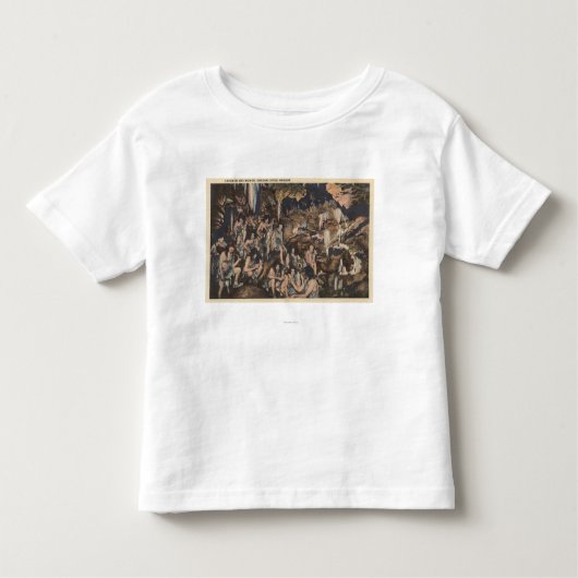 T-shirt Pour Les Tous Petits Cavernes de l'Orégon - hommes des cavernes et (Devant)