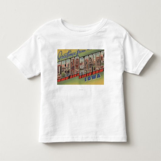 T-shirt Pour Les Tous Petits Cedar Rapids, Iowa - grandes scènes de lettre (Devant)