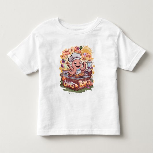 T-shirt Pour Les Tous Petits Céphalopode culinaire : Cuisine de pieuvre (Devant)
