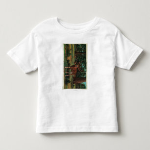 T-shirt Pour Les Tous Petits Cerfs communs de mâle au parc national de Yosemit