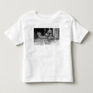 T-shirt Pour Les Tous Petits Cerfs communs qualifiés armés à Sleigh impair s