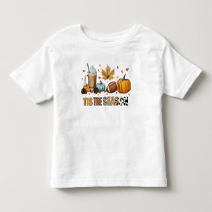 T-shirt Pour Les Tous Petits C'est la saison Herbstzeit mit Football und Kaffee
