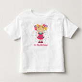 T-shirt Pour Les Tous Petits C'est ma mignonne fille d'anniversaire avec des ba (Devant)