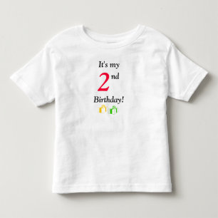 T-shirt Pour Les Tous Petits C'est mon 2ème anniversaire !
