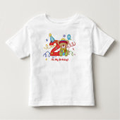 T-shirt Pour Les Tous Petits C'est mon anniversaire mignon ours âge 2 (Devant)