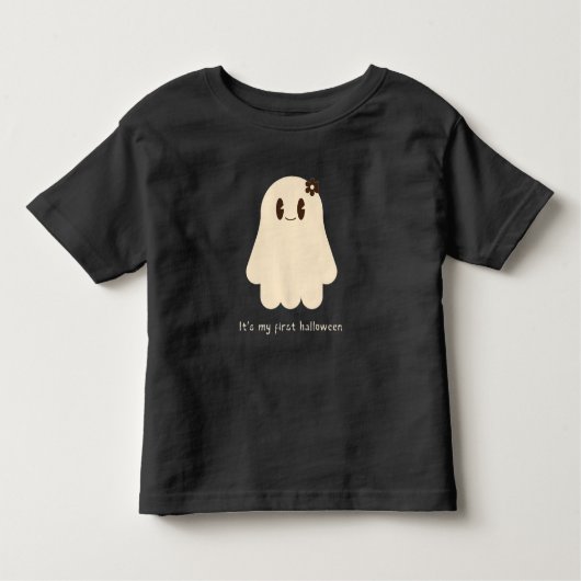 T-shirt Pour Les Tous Petits C'est mon premier joli fantôme d'Halloween (Devant)