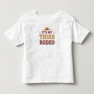 T-shirt Pour Les Tous Petits C'est mon troisième rodéo - Amusement western 3e a