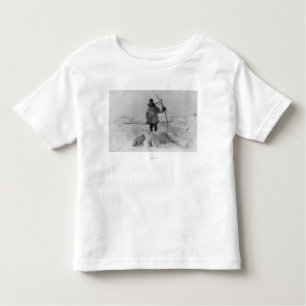 T-shirt Pour Les Tous Petits Chasseur esquimau avec la photographie d'ours