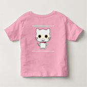 T-shirt Pour Les Tous Petits Chat anthropomorphique blanc (Dos)