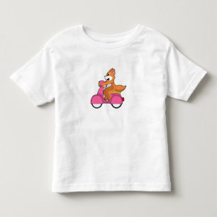 T-shirt Pour Les Tous Petits Chat comme Biker avec Scooter.PNG