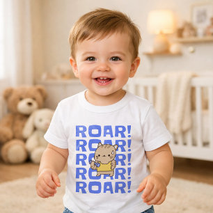 T-shirt Pour Les Tous Petits Chat de gym rugissant mignon