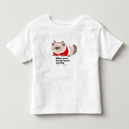 T-shirt Pour Les Tous Petits Chat drôle mignon (Devant)