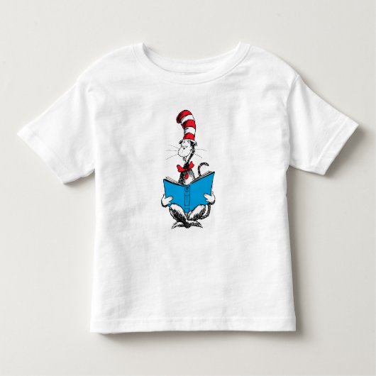T-shirt Pour Les Tous Petits Chat en lecture Casquette (Devant)