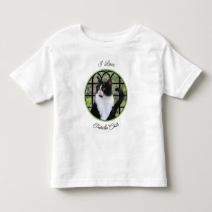 T-shirt Pour Les Tous Petits Chat en smoking dans la fenêtre Peinture Art anima