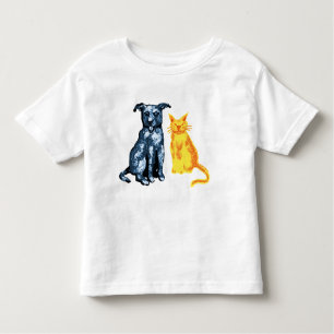 T-shirt Pour Les Tous Petits Chat et chien
