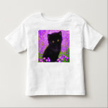 T-shirt Pour Les Tous Petits Chat Gustav Klimt<br><div class="desc">T-shirt Toddler avec un chat Gustav Klimt ! Ce chaton moelleux se trouve dans un champ vert de fleurs violettes. Un cadeau parfait pour les amateurs d'art amoureux des chats et autrichiens !</div>