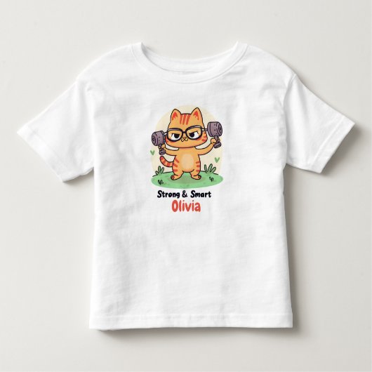 T-shirt Pour Les Tous Petits Chat intelligent solide (Devant)