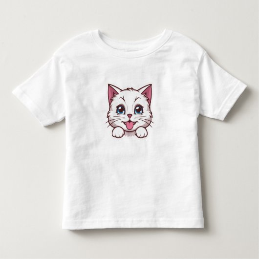 T-shirt Pour Les Tous Petits chat mignon pour les enfants (Devant)