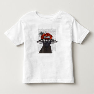 T-shirt Pour Les Tous Petits Chat noir avec Casquette fabuleux